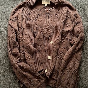 Brown cardigan